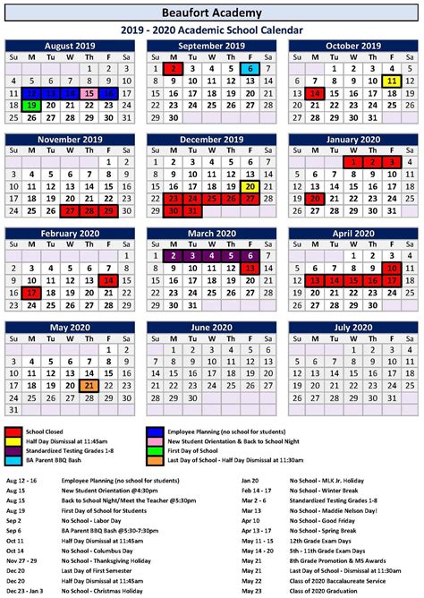 Bridges Academy Calendar